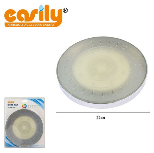 Soffione Doccia Con Led Multicolor Trasparente Cromoterapia Bagno | 22Cm-Rotondo