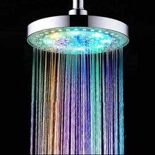Soffione Doccia Con Led Multicolor Trasparente Cromoterapia Bagno | 22Cm-Rotondo