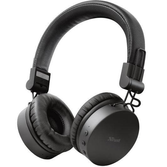 Trust Tones Cuffie Bluetooth Senza Fili Wireless Pieghevoli Smartphone Pc Nera