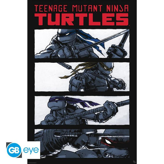 ABYSTYLE MAXI POSTER TEENAGE MUTANT NINJA TURTLES: "COMICS BLACK & WHITE" (TMNT)