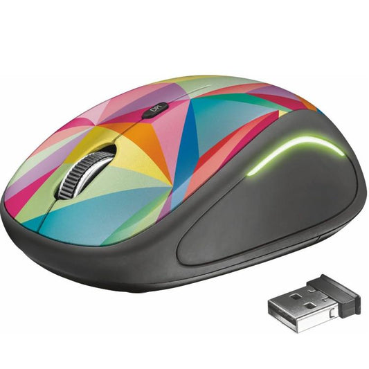 Trust Yvi Fx Wireless Mouse Illuminato Rgb Led Ambidestro Ottico Pc Mac 1600 Dpi