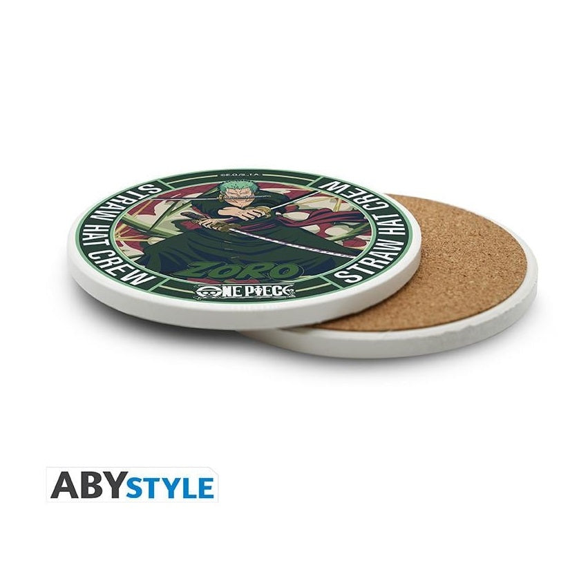 Abystyle - ONE PIECE - Sottobicchiere Ceramic Coasters - Zoro - Straw Hat Crew