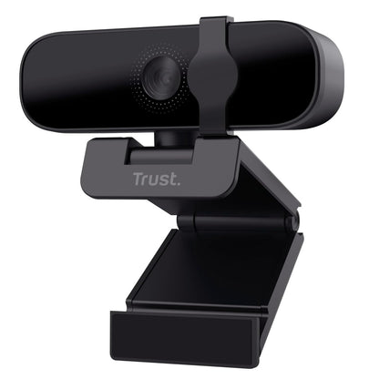 Trust Tanor 1080p Webcam PC con Microfono, Web Camera PC USB con Filtro Privacy, Fuoco Fisso 30 FPS, Plastica Riciclata 85%, Videocamera Full HD per Laptop Desktop Mac Windows Skype Zoom Teams
