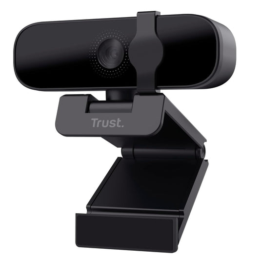 Trust Tanor 1080p Webcam PC con Microfono, Web Camera PC USB con Filtro Privacy, Fuoco Fisso 30 FPS, Plastica Riciclata 85%, Videocamera Full HD per Laptop Desktop Mac Windows Skype Zoom Teams