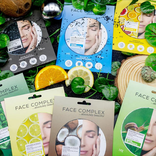 Face Complex Maschera Tessuto Viso Decongestionante Schiarente Rughe |Vitamina C