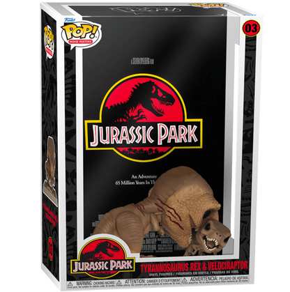 Funko Pop! Movie Poster 03 Jurassic Park Tyrannosaurus Rex E Velociraptor Vinyl