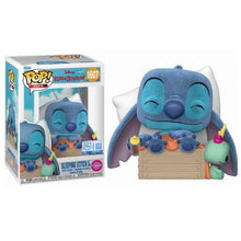 Funko Pop Disney Lilo & Stitch (1607) Sleeping Stitch Box Flocked - Figure 9cm