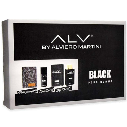 Alviero Martini Cofanetto Black Eau de parfum 100ml +Deodorante+ Portapassaporto
