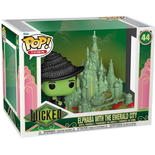 Funko Pop ! Town - Wicked (44) - Elphaba With The Emerald City Vinyl Figure 25Cm