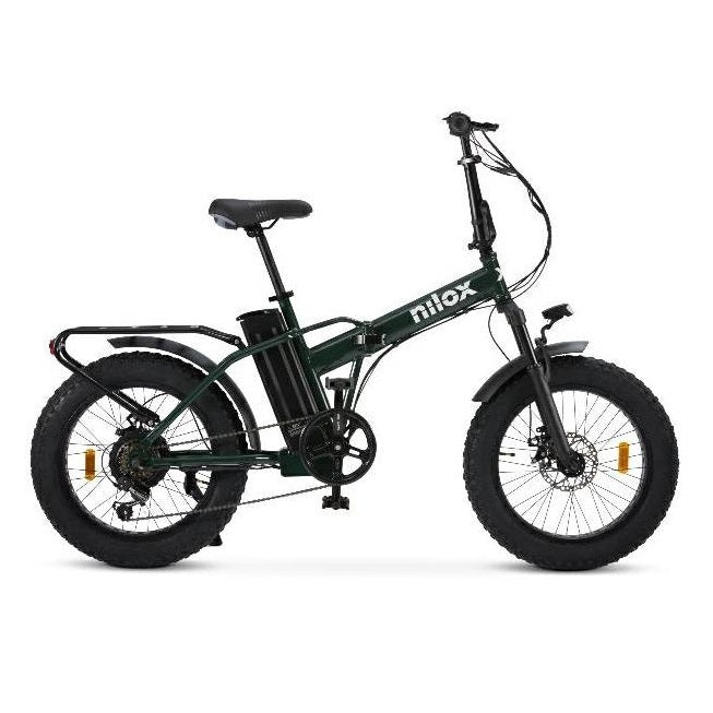 Nilox Bici Elettrica X8 Pro Bicicletta Pieghevole 250W Fat Scooter 36V Led Verde