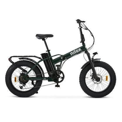 Nilox Bici Elettrica X8 Pro Bicicletta Pieghevole 250W Fat Scooter 36V Led Verde
