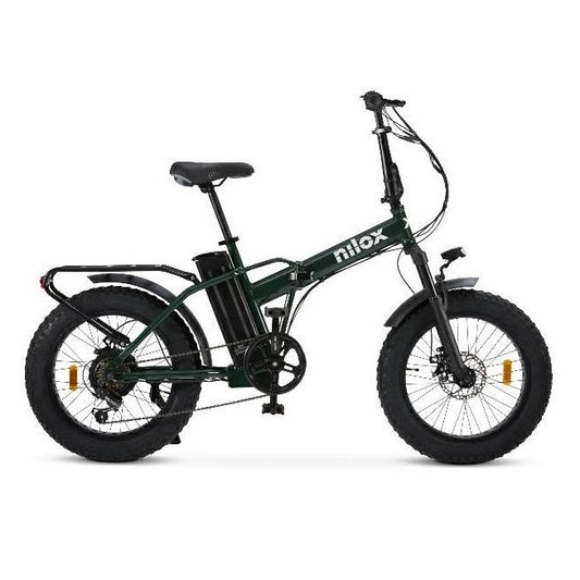 Nilox Bici Elettrica X8 Pro Bicicletta Pieghevole 250W Fat Scooter 36V Led Verde