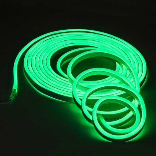 Kit 5M Striscia Strip Flex Led Bobina Neon Flessibile Tubo Esterno Verde