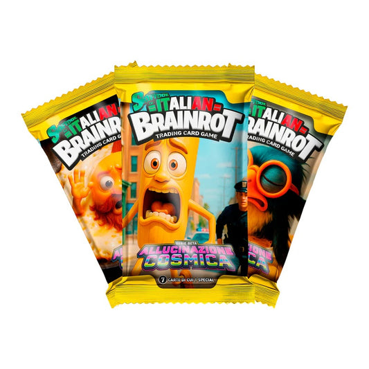 Skifidol Brainrot Allucinazione Cosmica Confezione 3 Buste TCG Carte Carte ITA