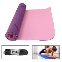 Tappetino Pilates Tappeto Yoga Materassino Fitness Gomma Tpe 6mm Bicolore Viola