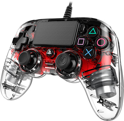 CONTROLLER NACON WIRED PS4 LUMINOSO COMPACT LIGHT EDITION LED ROSSO PAD NUOVO