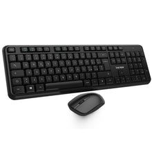 VulTech KM-811W Kit Tastiera e Mouse Wireless con Clic Silenziosi, Layout Italiano QWERTY Compatta, Tastierino Numerico, 12 Tasti Multimediali, Protezione Liquidi,PC/Mac/Linux - Nero