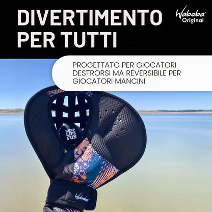 Waboba Catch Water Glove - Guanto per Palla da acqua ambidestro + Pallina Original Skips on Water Bouncing Ball che rimbalza sull’acqua, Giocattolo acquatico ad alte prestazioni