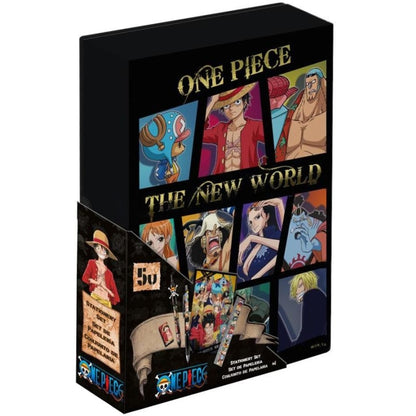 One Piece The New World Set Cancelleria 5pz - Stationery Set Da Collezione