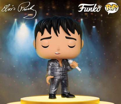Funko Pop ! Rocks - Elvis Presley (188) Elvis '68 Comeback Special Figure 9Cm