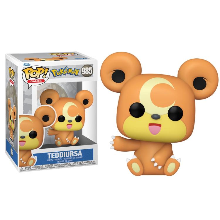 Funko Pop ! Games Pokemon  - (985) Teddiursa Vinyl Figure 9Cm (Emea) Evo Orso