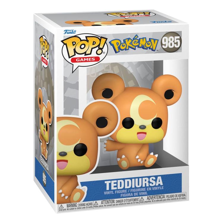 Funko Pop ! Games Pokemon  - (985) Teddiursa Vinyl Figure 9Cm (Emea) Evo Orso