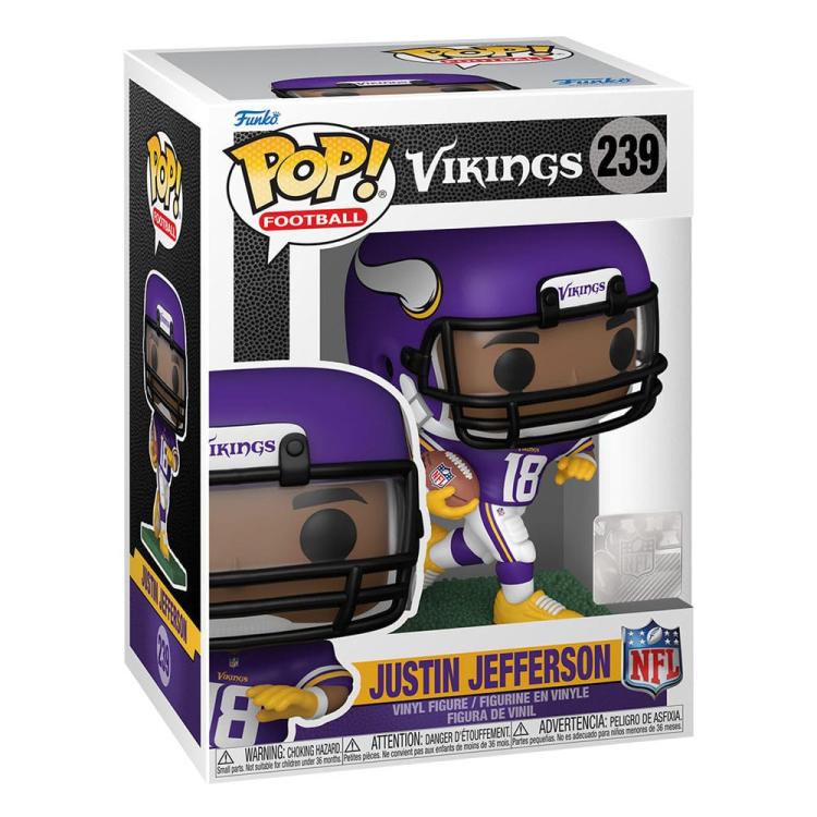 Funko Pop ! Football Nfl - Vikings (239) Justin Jefferson Player Americano Vinyl