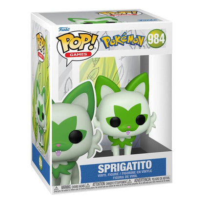 Funko Pop ! Games Pokemon  - (984) Sprigatito Vinyl Figure 9Cm (Emea) Evo Erba