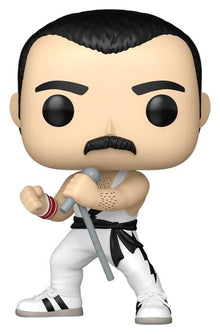 Funko Pop ! Rocks Queen - (476) Freddy Mercury White Singlet Figure 9Cm