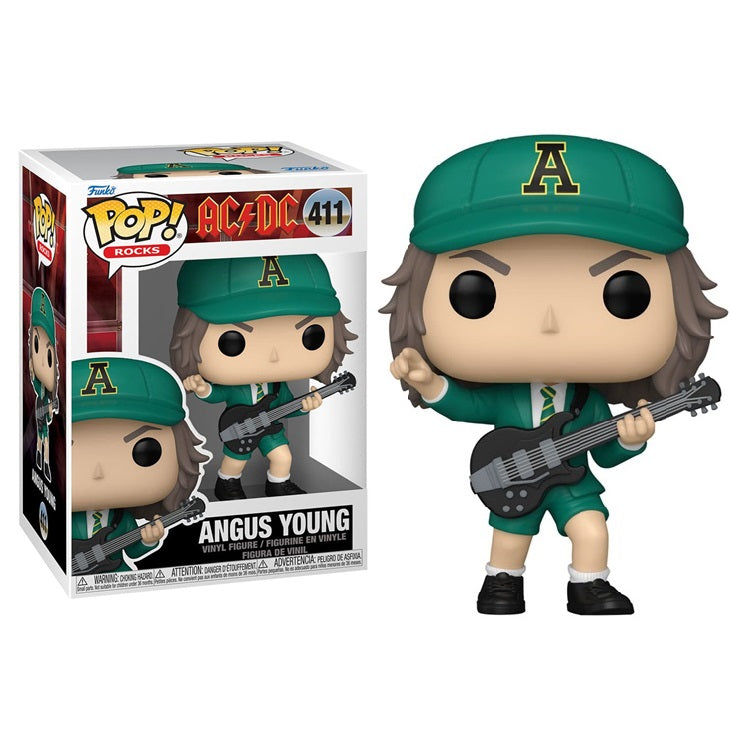 Funko Pop ! Rocks Ac/Dc - (411) Angus Young (Green Outfit) Figure 9Cm Rocks Idol