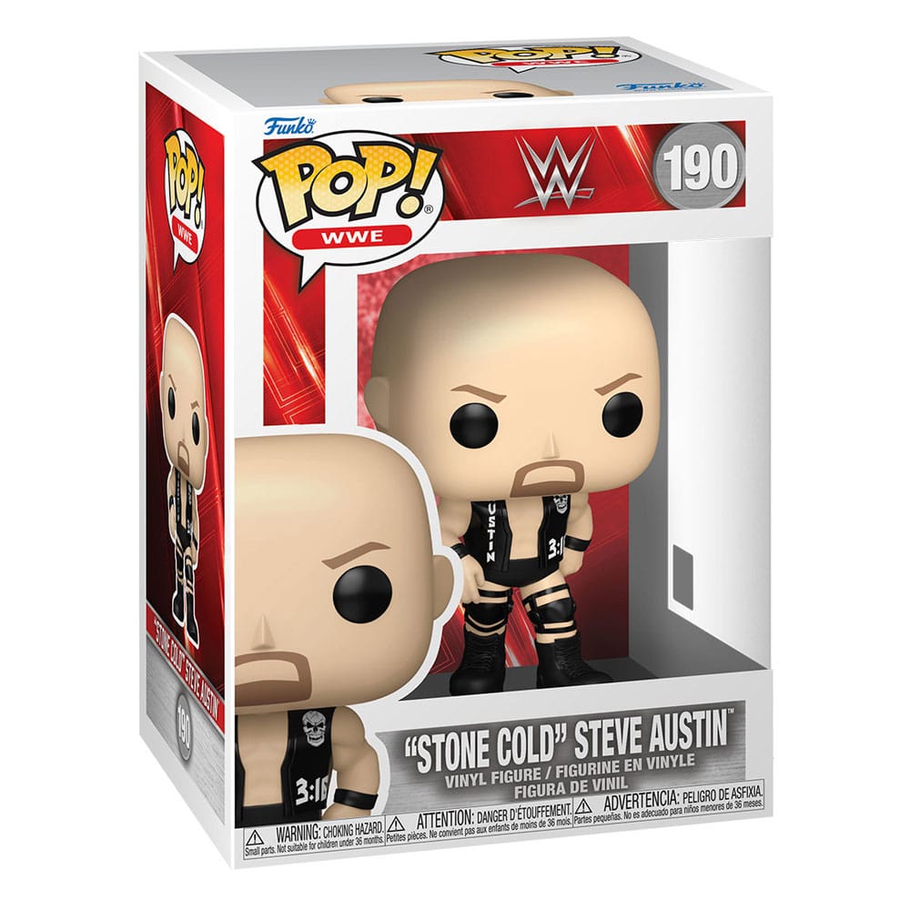 Funko Pop ! Wwe - (190) Stone Cold Steve Austin Figure Wrestling 9cm