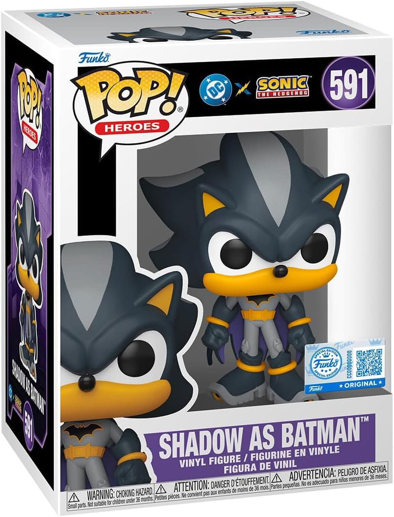 Funko Pop ! Heroes DC X Sonic the Hedgehog - (591) Shadow As Batman 9cm