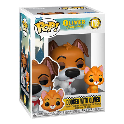 Funko Pop ! Disney Oliver & Company - (1705) Dodger w/Oliver Figure 9cm