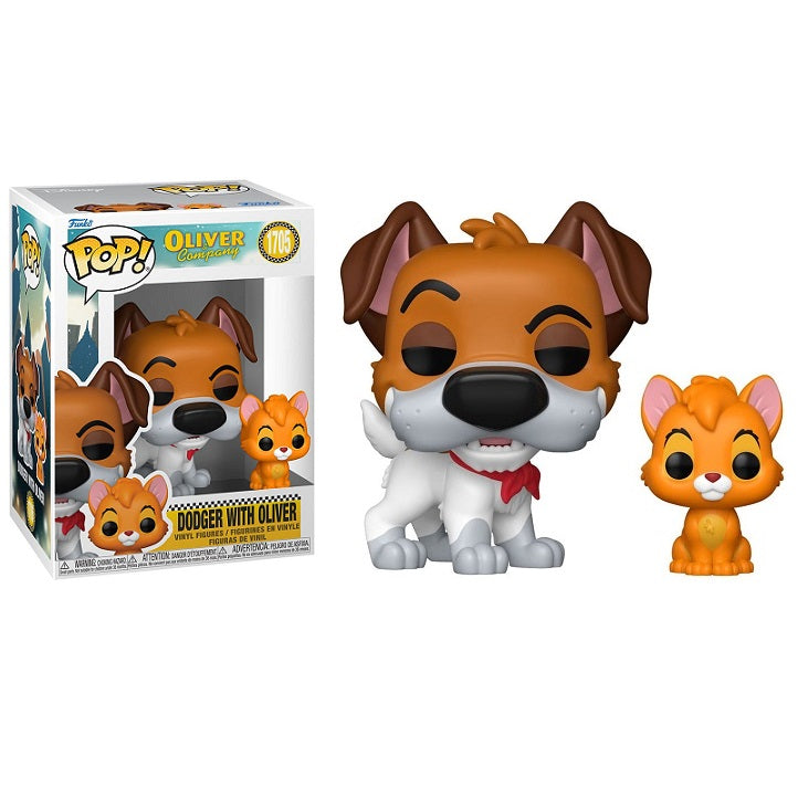 Funko Pop ! Disney Oliver & Company - (1705) Dodger w/Oliver Figure 9cm