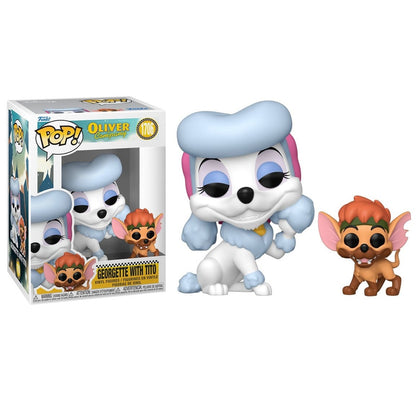Funko Pop ! Disney Oliver & Company - (1706) Georgette w/ Tito Figure 9cm