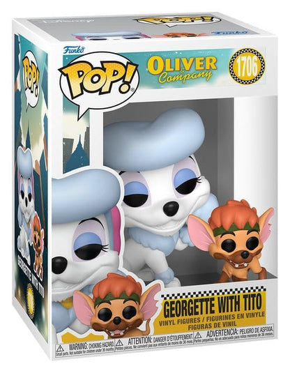 Funko Pop ! Disney Oliver & Company - (1706) Georgette w/ Tito Figure 9cm