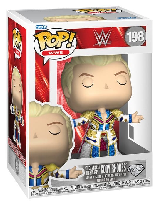 Funko Pop ! Wwe - (198) "The American Nightmare" Cody Rhodes Figure Wrestling Diamond 9cm