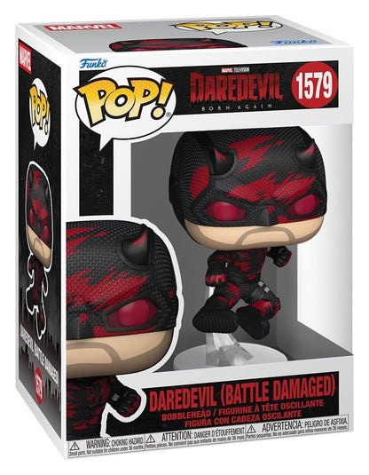 Funko Pop Marvel Daredevil Born Again (1579) Daredevil (Battle Damaged) Figure 9cm