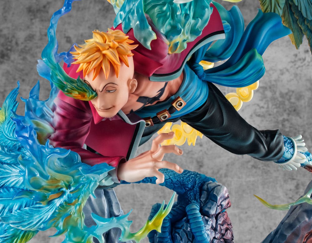Megahouse - One Piece MAS-Maximum PVC Marco the Phoenix Leader of 1st group of Whitebeard Pirates Statua 32 cm