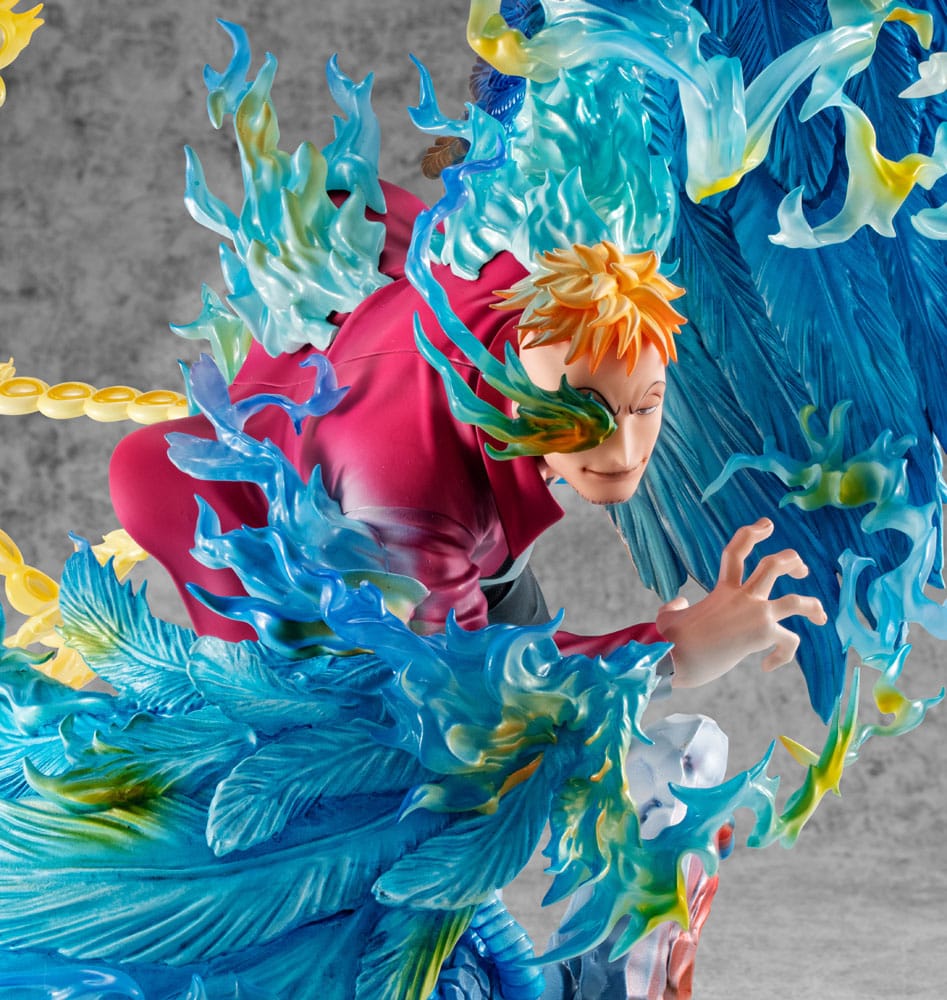 Megahouse - One Piece MAS-Maximum PVC Marco the Phoenix Leader of 1st group of Whitebeard Pirates Statua 32 cm