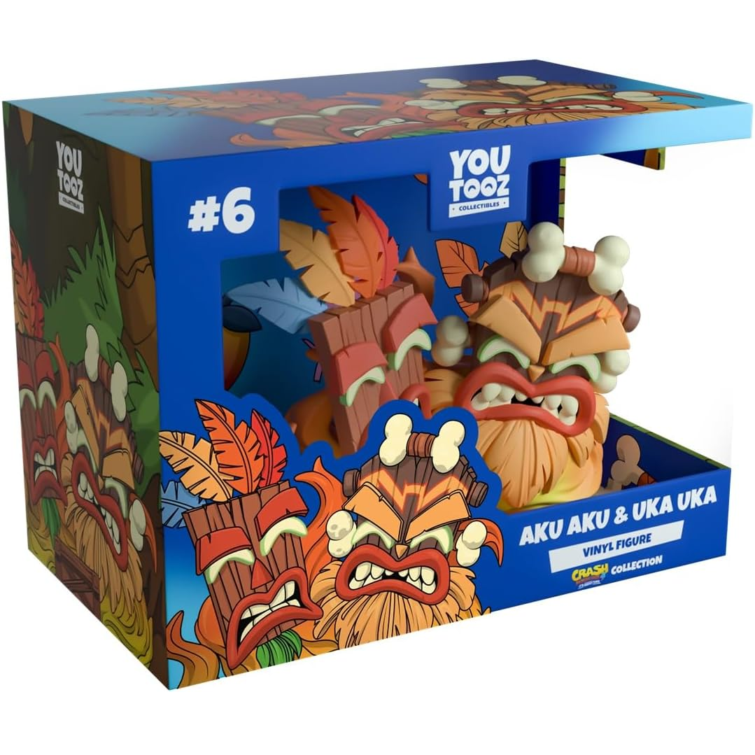 You Tooz Crash Bandicoot 4 - Aku Aku & Uka Uka Vinyl Figure 9 cm