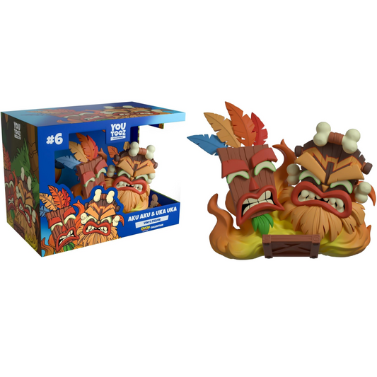 You Tooz Crash Bandicoot 4 - Aku Aku & Uka Uka Vinyl Figure 9 cm