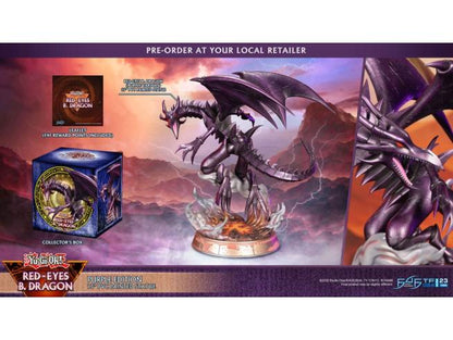 Yu-Gi-Oh! Statua Pvc Dragon Nero Occhi Rossi Ver. Viola 33 Cm First 4 Figures