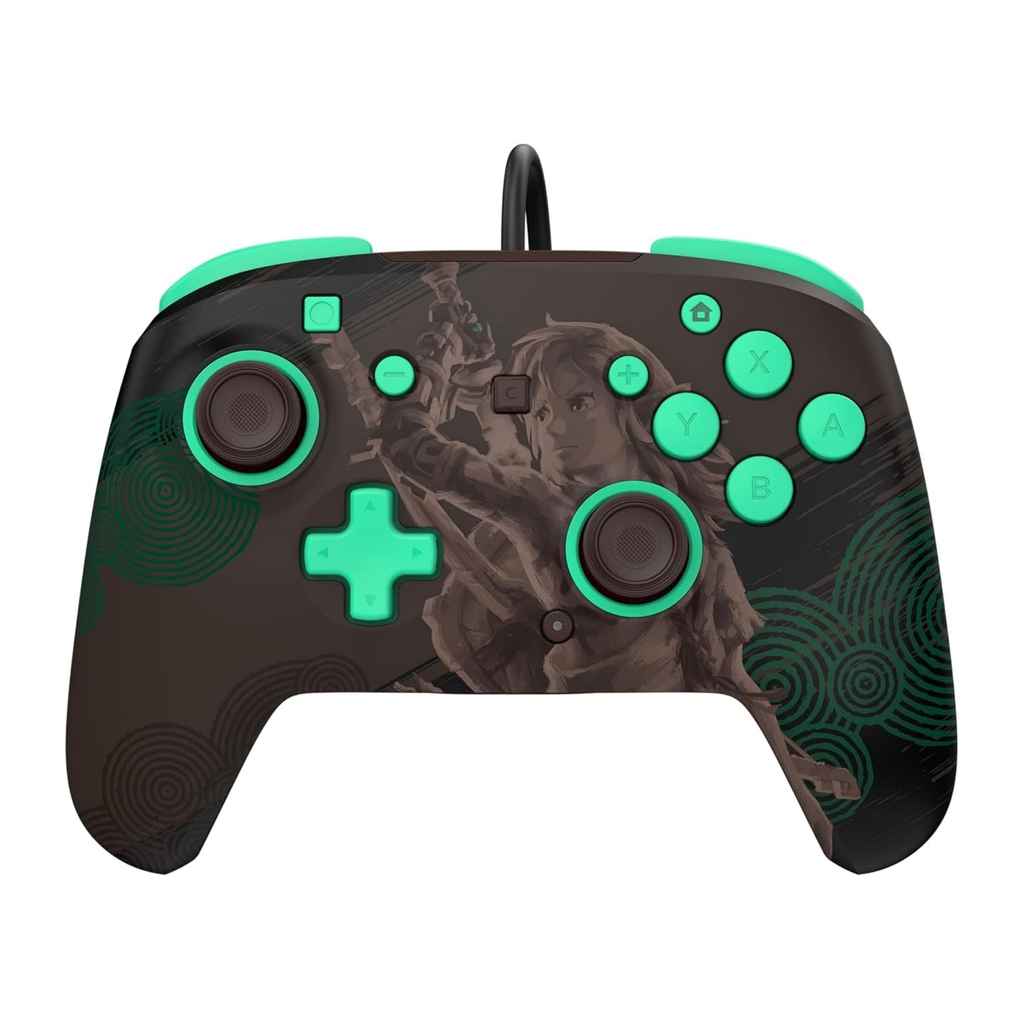 Turtle Beach - Rematch - Legend of Zelda (Tears of the Kingdom) Design lenticolare GITD Controller da gaming Wired per Nintendo Switch 2, Funziona anche con Nintendo Switch/Oled