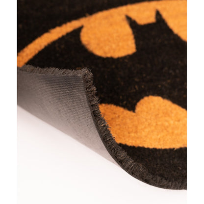 Zerbino DC Heroes (Batman) Nero Tappeto per Ingresso Esterno o Interno Cameretta Bagno Antiscivolo 40X60 cm