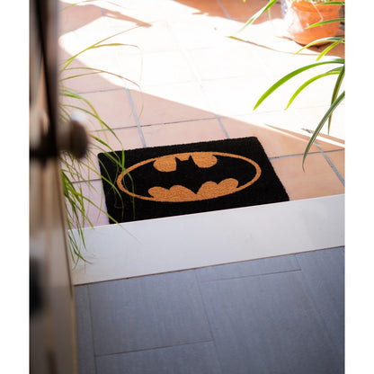 Zerbino DC Heroes (Batman) Nero Tappeto per Ingresso Esterno o Interno Cameretta Bagno Antiscivolo 40X60 cm