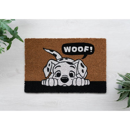 Zerbino Disney (La Carica dei 101) Cani Dalmata Tappeto per Ingresso da Esterno e Interno Cocco Divertente Cameretta Bagno con Base in PVC Antiscivolo 40X60 cm