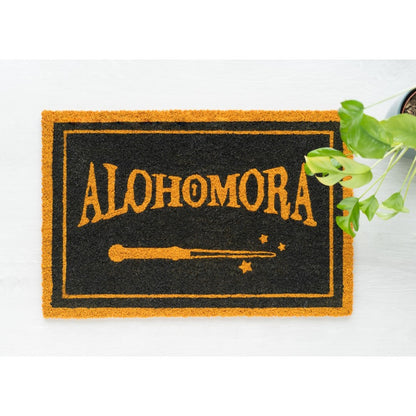 Zerbino - Harry Potter (ALOHOMORA) Tappeto per Ingresso da Esterno e Interno Cocco Divertente Cameretta Bagno con Base in PVC Antiscivolo Merchandising 40X60 cm