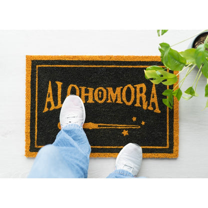 Zerbino - Harry Potter (ALOHOMORA) Tappeto per Ingresso da Esterno e Interno Cocco Divertente Cameretta Bagno con Base in PVC Antiscivolo Merchandising 40X60 cm