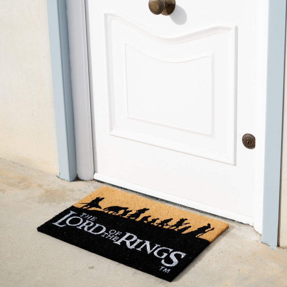 Zerbino - IL SIGNORE DEGLI ANELLI Tappeto per Ingresso da Esterno e Interno Cocco Divertente Cameretta Bagno con Base in PVC Antiscivolo 40X60 cm (Lord of the Rings Merchandising)